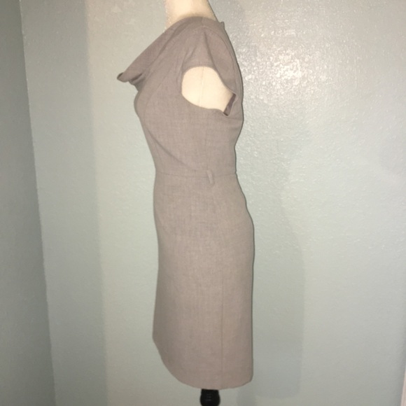 Calvin Klein Gray Sheath Dress Cowl Neckline 12P - Picture 3 of 5